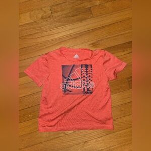 Adidas Kids Bright Coral Tee with Graphic